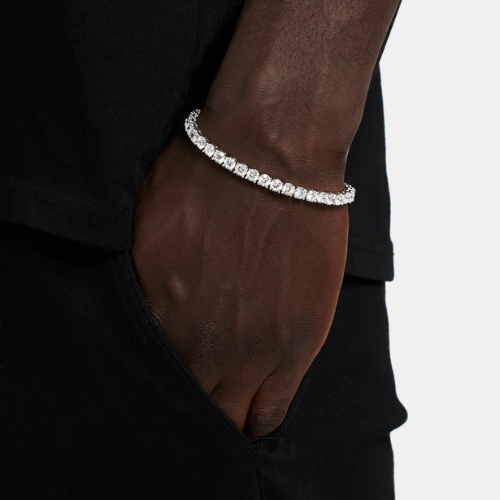 TENNISBRACELET 5MM - VITT GULD